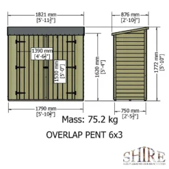 Shire Shed Overlap 6x3 Pent 13 Shire Shed Overlap 6x3 Pent -Elise Bloom 13082814 2084862497764837