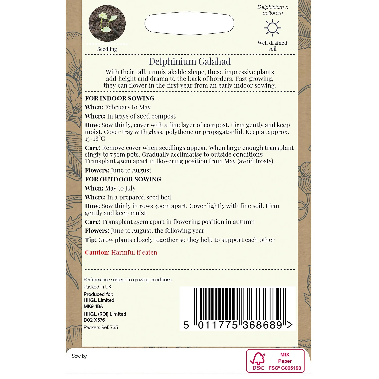 Country Living Delphinium Galahad Seeds 4 Country Living Delphinium Galahad Seeds - Image 2