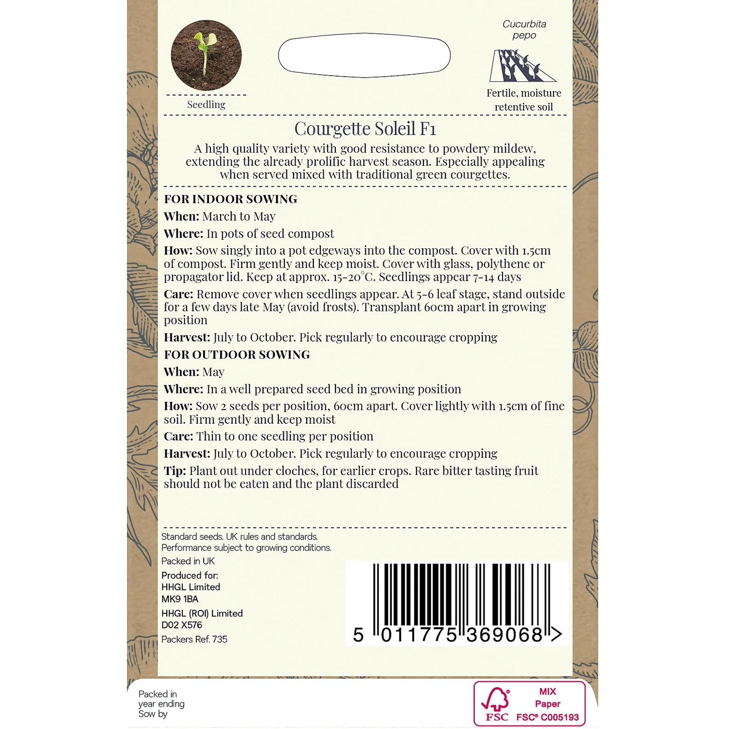 Country Living Courgette Soleil F1 Seeds 4 Country Living Courgette Soleil F1 Seeds - Image 2