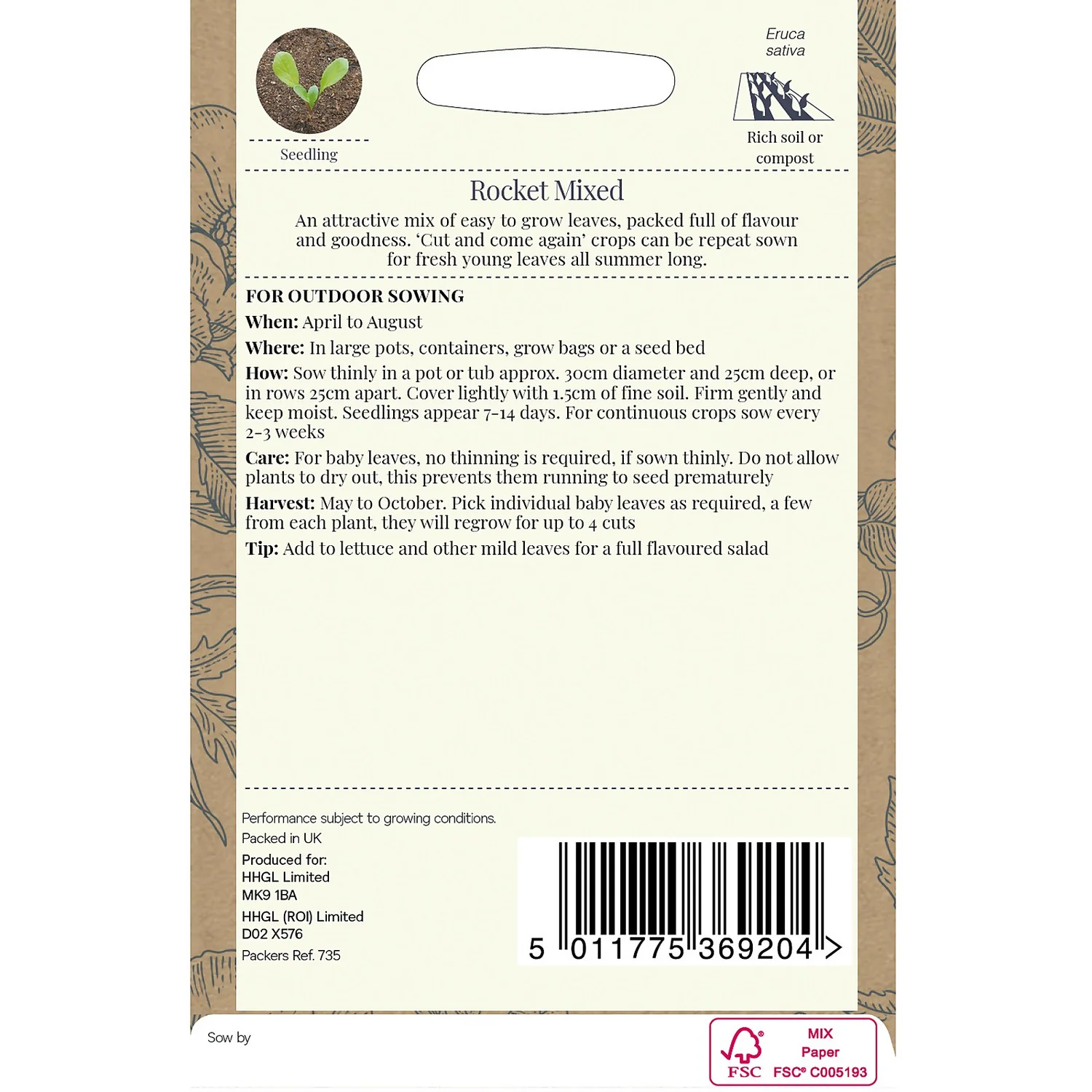 Country Living Rocket Mixed Seeds 4 Country Living Rocket Mixed Seeds - Image 2