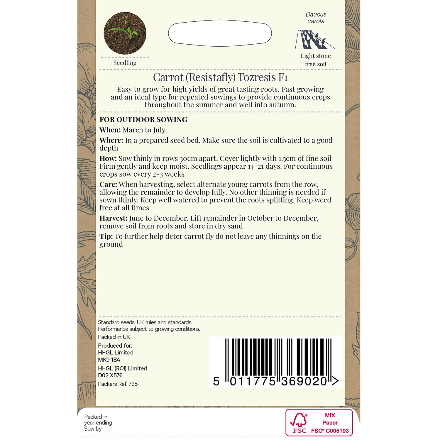 Country Living Carrot Resistafly Tozresis F1 Seeds 4 Country Living Carrot Resistafly Tozresis F1 Seeds - Image 2