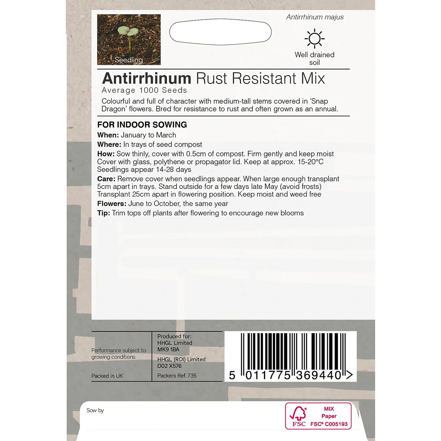 House Beautiful Antirrhinum Rust Resistant Mixed Seeds 4 House Beautiful Antirrhinum Rust Resistant Mixed Seeds - Image 2