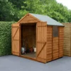 Forest Overlap Dip Treated 7x5ft Apex Shed - Double Door -Elise Bloom 13129475 3864953458659173