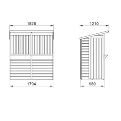 Forest Dip Treated Shiplap Pent Wooden Garden Bar 6 X 3ft 16 Forest Dip Treated Shiplap Pent Wooden Garden Bar 6 X 3ft -Elise Bloom 13281744 1274903941321720