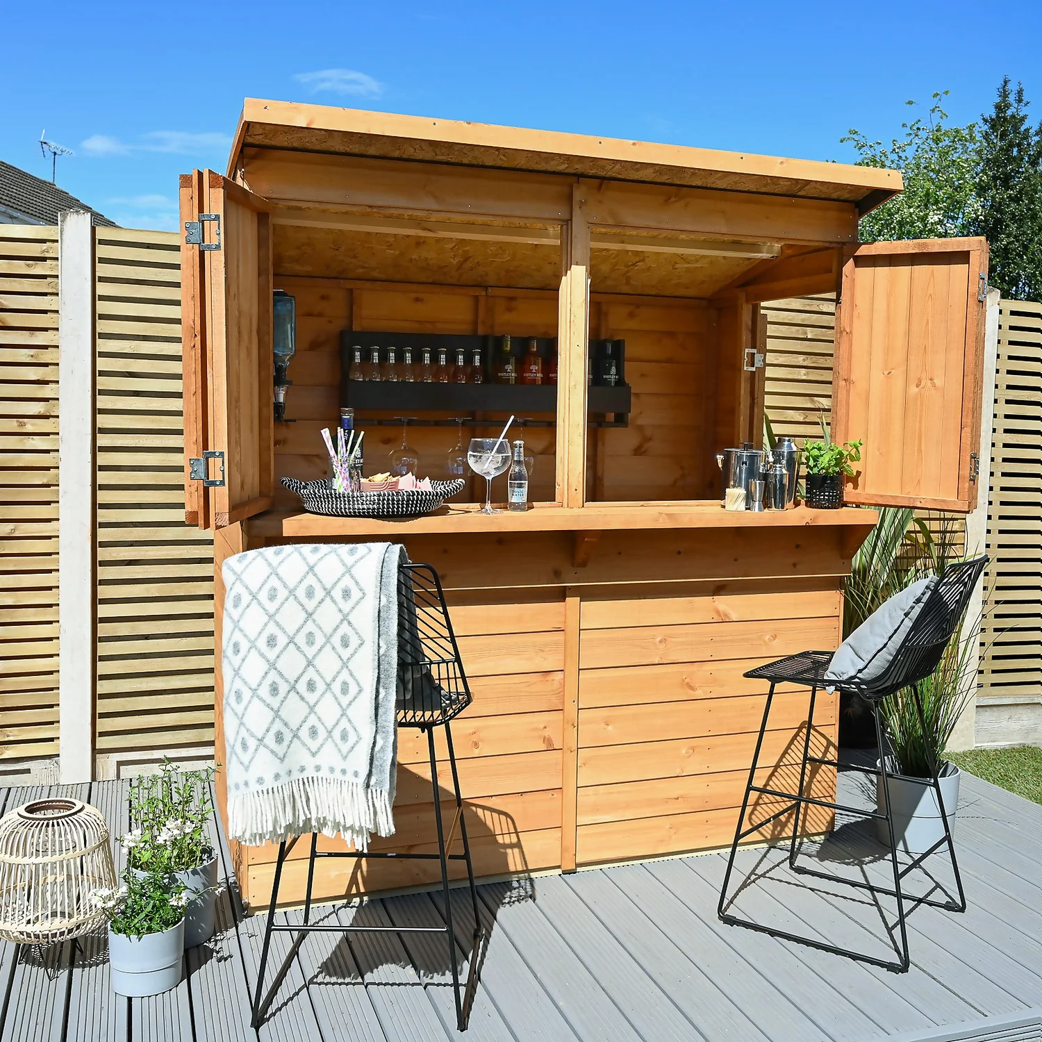 Forest Dip Treated Shiplap Pent Wooden Garden Bar 6 X 3ft 11 Forest Dip Treated Shiplap Pent Wooden Garden Bar 6 X 3ft - Image 9