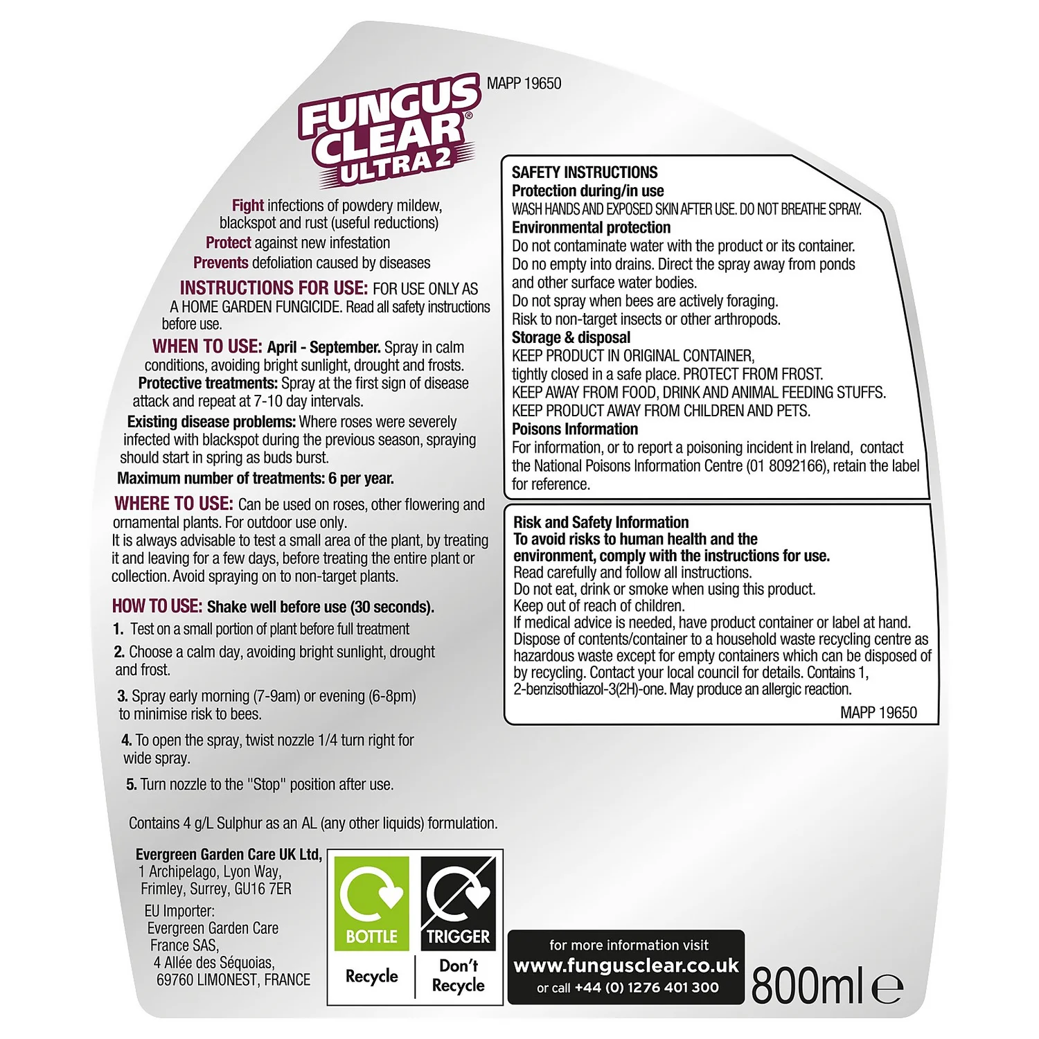 None FungusClear® Ultra 2 - 800ml 4 None FungusClear® Ultra 2 - 800ml - Image 2