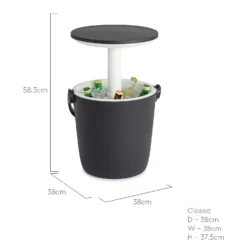 Keter GoBar Outdoor Ice Cooler Table Garden Furniture - Dark Grey / Cream 17 Keter GoBar Outdoor Ice Cooler Table Garden Furniture - Dark Grey / Cream -Elise Bloom 13412933 6674910901778806