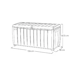 Keter Ace Outdoor Garden Storage Box 124 X 55 X 62.5 Cm - Grey And Black 19 Keter Ace Outdoor Garden Storage Box 124 X 55 X 62.5 Cm - Grey And Black -Elise Bloom 13432924 1804947994784994