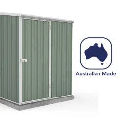 Absco 5 X 3ft Space Saver Metal Pent Shed - Green -Elise Bloom 13440828 9664929164479356