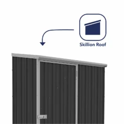Absco 5 X 3ft Space Saver Metal Pent Shed - Dark Grey 13 Absco 5 X 3ft Space Saver Metal Pent Shed - Dark Grey -Elise Bloom 13440829 5564929186451659