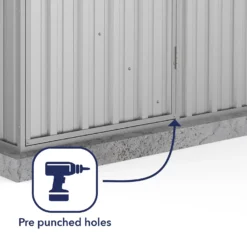 Absco 5 X 3ft Space Saver Metal Pent Shed - Zinc 15 Absco 5 X 3ft Space Saver Metal Pent Shed - Zinc -Elise Bloom 13440830 1414929164328606