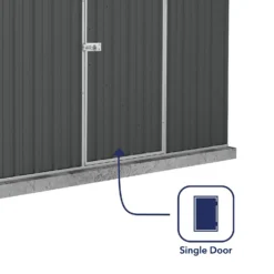 Absco 7.5 X 5ft Space Saver Metal Pent Shed - Grey 15 Absco 7.5 X 5ft Space Saver Metal Pent Shed - Grey -Elise Bloom 13440833 1294945449524718