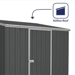 Absco 7.5 X 5ft Space Saver Metal Pent Shed - Grey 14 Absco 7.5 X 5ft Space Saver Metal Pent Shed - Grey -Elise Bloom 13440833 3584945449489171