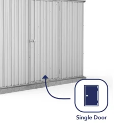 Absco 7.5 X 3ft Space Saver Metal Pent Shed - Zinc 14 Absco 7.5 X 3ft Space Saver Metal Pent Shed - Zinc -Elise Bloom 13440836 1685027360486166