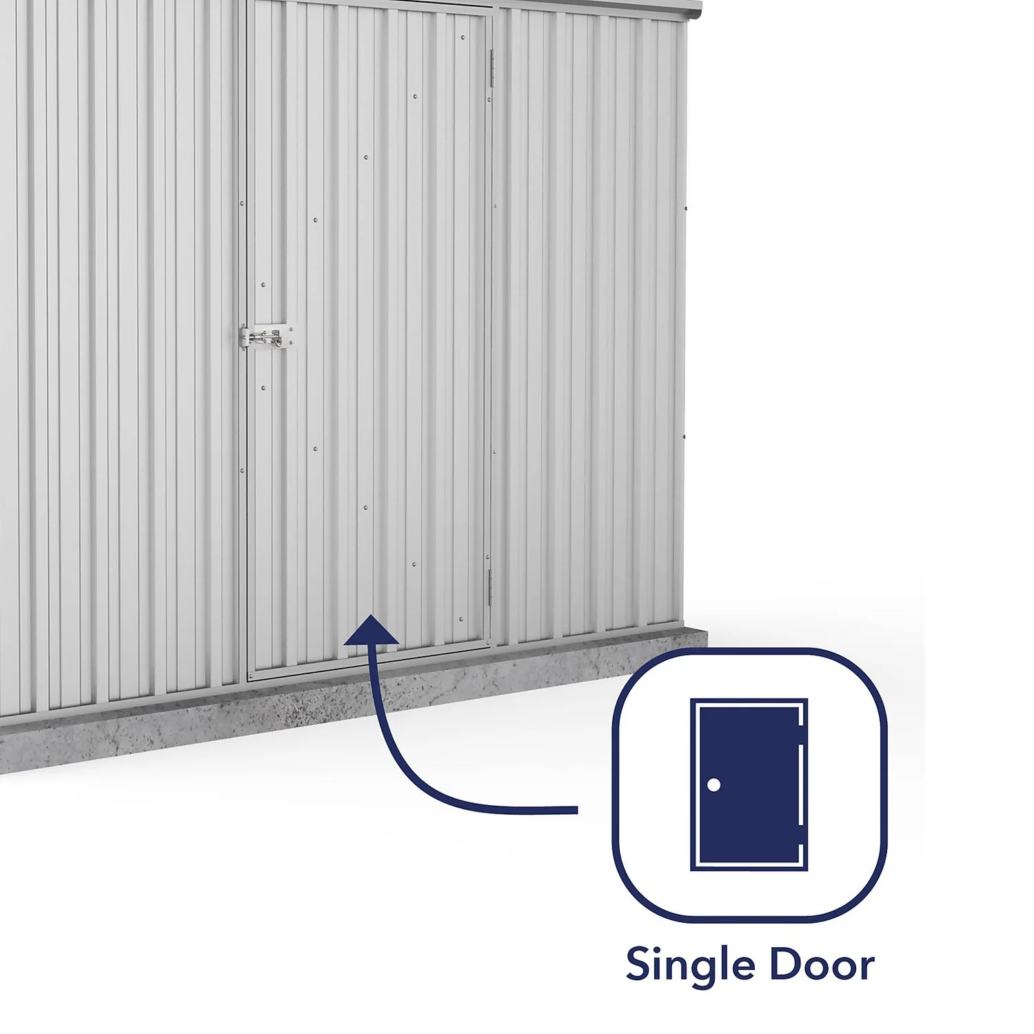 Absco 7.5 X 3ft Space Saver Metal Pent Shed - Zinc 7 Absco 7.5 X 3ft Space Saver Metal Pent Shed - Zinc - Image 5