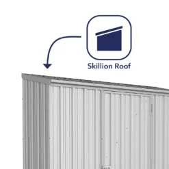 Absco 7.5 X 3ft Space Saver Metal Pent Shed - Zinc 13 Absco 7.5 X 3ft Space Saver Metal Pent Shed - Zinc -Elise Bloom 13440836 1835027360464161