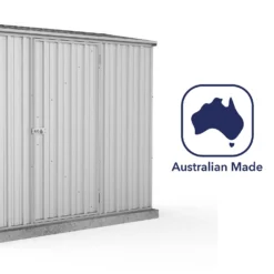Absco 7.5 X 3ft Space Saver Metal Pent Shed - Zinc 17 Absco 7.5 X 3ft Space Saver Metal Pent Shed - Zinc -Elise Bloom 13440836 3215027360550477
