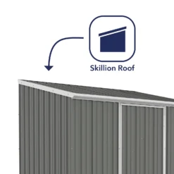 Absco 7.5 X 5ft Space Saver Metal Pent Shed - Grey 13 Absco 7.5 X 5ft Space Saver Metal Pent Shed - Grey -Elise Bloom 13440837 1774929186107631