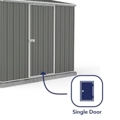 Absco 7.5 X 5ft Space Saver Metal Pent Shed - Grey 14 Absco 7.5 X 5ft Space Saver Metal Pent Shed - Grey -Elise Bloom 13440837 1804929186164112