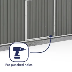 Absco 7.5 X 5ft Space Saver Metal Pent Shed - Grey 15 Absco 7.5 X 5ft Space Saver Metal Pent Shed - Grey -Elise Bloom 13440837 2024929186238167