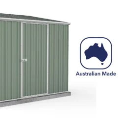 Absco 7.5 X 5ft Space Saver Metal Pent Shed - Green -Elise Bloom 13440838 1044929186411786