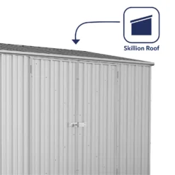 Absco 10 X 5ft Space Saver Metal Pent Shed - Zinc -Elise Bloom 13440842 1304929185573466