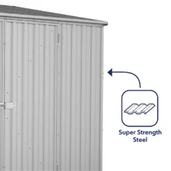 Absco 10 X 5ft Space Saver Metal Pent Shed - Zinc -Elise Bloom 13440842 2644929185750862