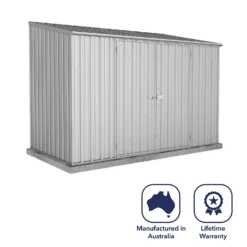 Absco 10 X 5ft Space Saver Metal Pent Shed - Zinc -Elise Bloom 13440842 2984929185817492