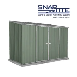 Absco 10 X 5ft Space Saver Metal Pent Shed - Green -Elise Bloom 13440844 2134929185801898