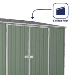 Absco 10 X 5ft Space Saver Metal Pent Shed - Green -Elise Bloom 13440844 2144929185574147