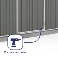 Absco 7.5 X 3ft Space Saver Metal Pent Shed - Grey 15 Absco 7.5 X 3ft Space Saver Metal Pent Shed - Grey -Elise Bloom 13440845 1244929185726193