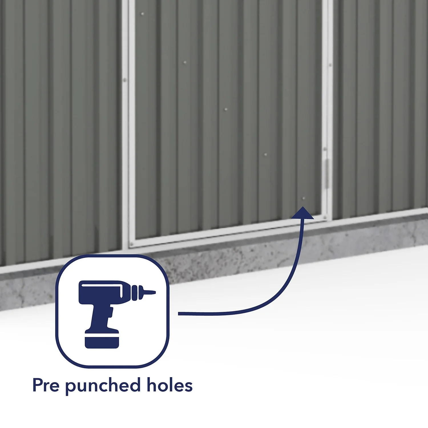 Absco 7.5 X 3ft Space Saver Metal Pent Shed - Grey 8 Absco 7.5 X 3ft Space Saver Metal Pent Shed - Grey - Image 6