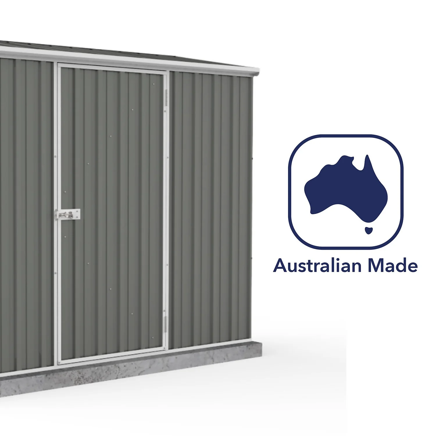 Absco 7.5 X 3ft Space Saver Metal Pent Shed - Grey 10 Absco 7.5 X 3ft Space Saver Metal Pent Shed - Grey - Image 8