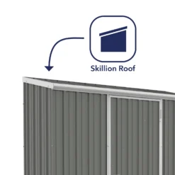 Absco 7.5 X 3ft Space Saver Metal Pent Shed - Grey 13 Absco 7.5 X 3ft Space Saver Metal Pent Shed - Grey -Elise Bloom 13440845 4134929185610624