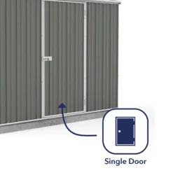 Absco 7.5 X 3ft Space Saver Metal Pent Shed - Grey 14 Absco 7.5 X 3ft Space Saver Metal Pent Shed - Grey -Elise Bloom 13440845 4884929185674689
