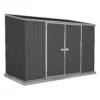 Absco 10 X 5ft Space Saver Metal Pent Shed - Dark Grey 1 Absco 10 X 5ft Space Saver Metal Pent Shed - Dark Grey -Elise Bloom 13440849 1194929185890071