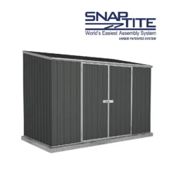 Absco 10 X 5ft Space Saver Metal Pent Shed - Dark Grey -Elise Bloom 13440849 5244929186368769