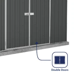 Absco 10 X 5ft Space Saver Metal Pent Shed - Dark Grey -Elise Bloom 13440849 6214929186122916