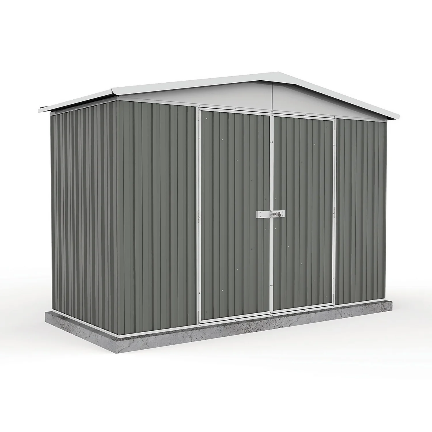 Absco 10 X 5ft Regent Metal Apex Shed - Grey 3 Absco 10 X 5ft Regent Metal Apex Shed - Grey