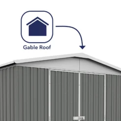 Absco 10 X 5ft Regent Metal Apex Shed - Grey 13 Absco 10 X 5ft Regent Metal Apex Shed - Grey -Elise Bloom 13440854 3084929164266716