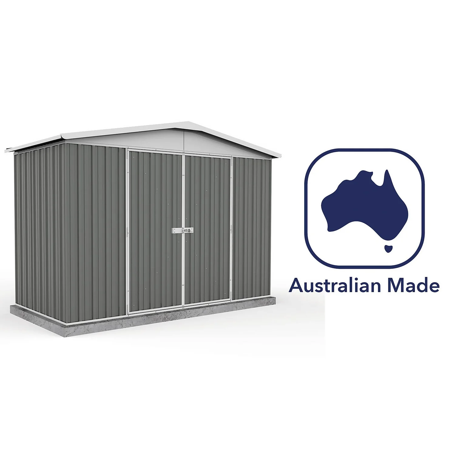 Absco 10 X 5ft Regent Metal Apex Shed - Grey 10 Absco 10 X 5ft Regent Metal Apex Shed - Grey - Image 8