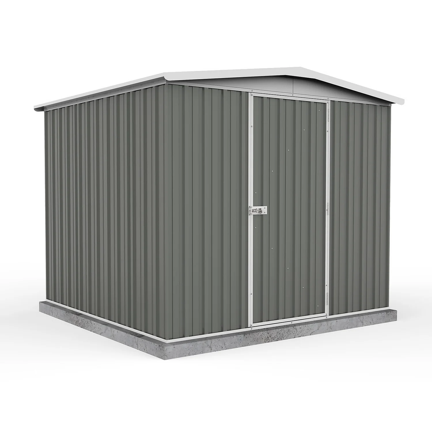 Absco 7.5 X7ft Regent Metal Apex Shed - Grey 3 Absco 7.5 X7ft Regent Metal Apex Shed - Grey