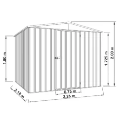 Absco 7.5 X7ft Regent Metal Apex Shed - Grey 12 Absco 7.5 X7ft Regent Metal Apex Shed - Grey -Elise Bloom 13440858 1344929164167140