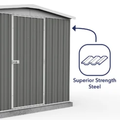 Absco 7.5 X7ft Regent Metal Apex Shed - Grey 16 Absco 7.5 X7ft Regent Metal Apex Shed - Grey -Elise Bloom 13440858 1484929164451774