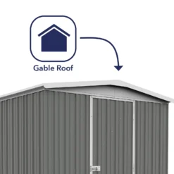 Absco 7.5 X7ft Regent Metal Apex Shed - Grey 13 Absco 7.5 X7ft Regent Metal Apex Shed - Grey -Elise Bloom 13440858 9264929164249340