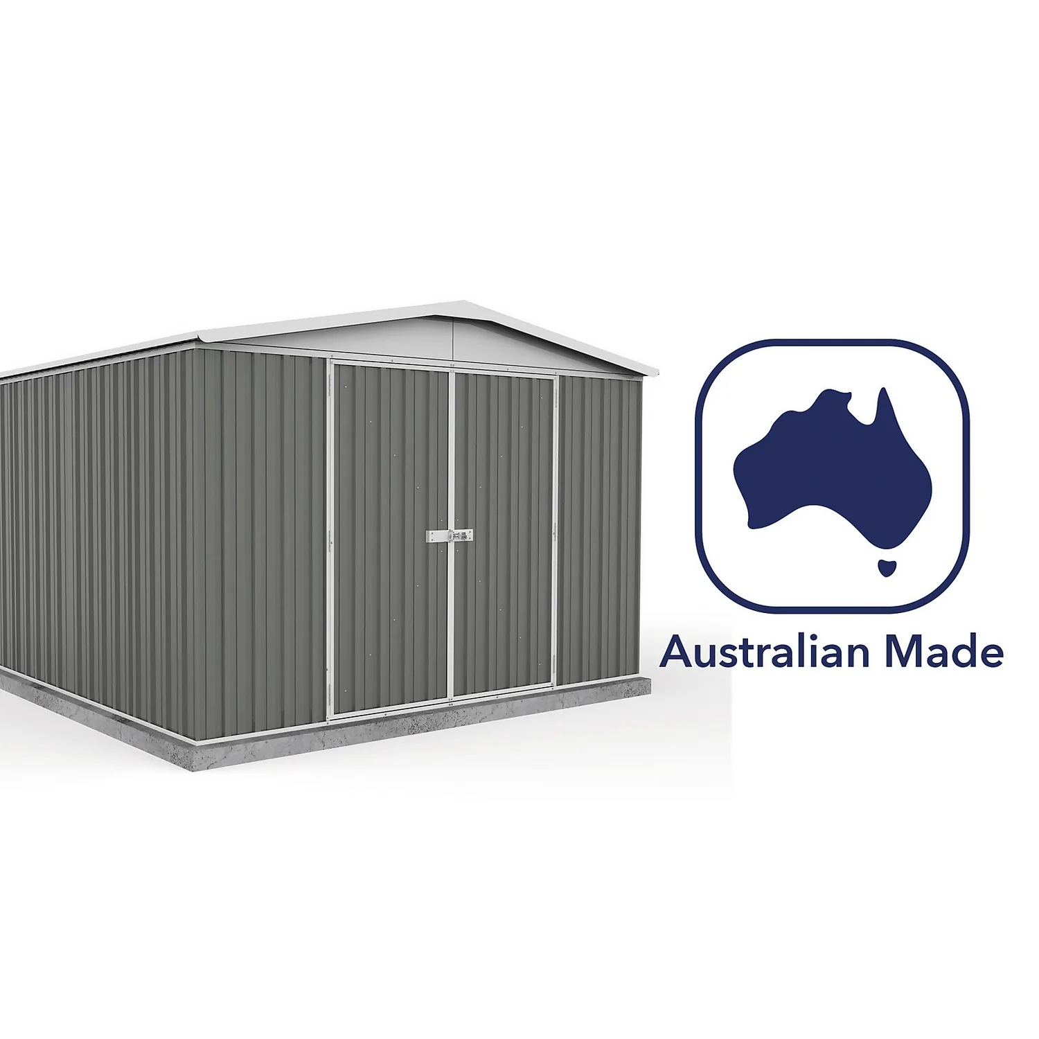 Absco 10 X 10ft Regent Metal Apex Shed - Grey 10 Absco 10 X 10ft Regent Metal Apex Shed - Grey - Image 8