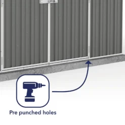 Absco 10 X 10ft Regent Metal Apex Shed - Grey 15 Absco 10 X 10ft Regent Metal Apex Shed - Grey -Elise Bloom 13440859 3464929164320026