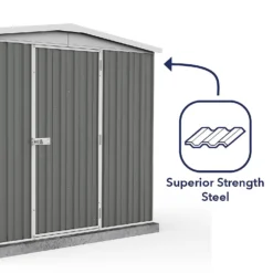 Absco 7.5 X 5ft Regent Metal Apex Shed - Grey 16 Absco 7.5 X 5ft Regent Metal Apex Shed - Grey -Elise Bloom 13440860 1034929163842015