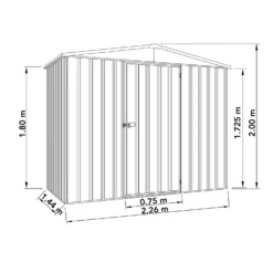 Absco 7.5 X 5ft Regent Metal Apex Shed - Grey 12 Absco 7.5 X 5ft Regent Metal Apex Shed - Grey -Elise Bloom 13440860 1374929163565112