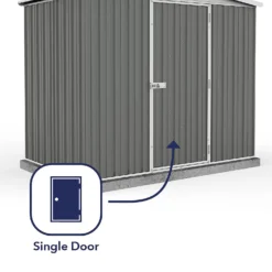 Absco 7.5 X 5ft Regent Metal Apex Shed - Grey 14 Absco 7.5 X 5ft Regent Metal Apex Shed - Grey -Elise Bloom 13440860 1444929163722597